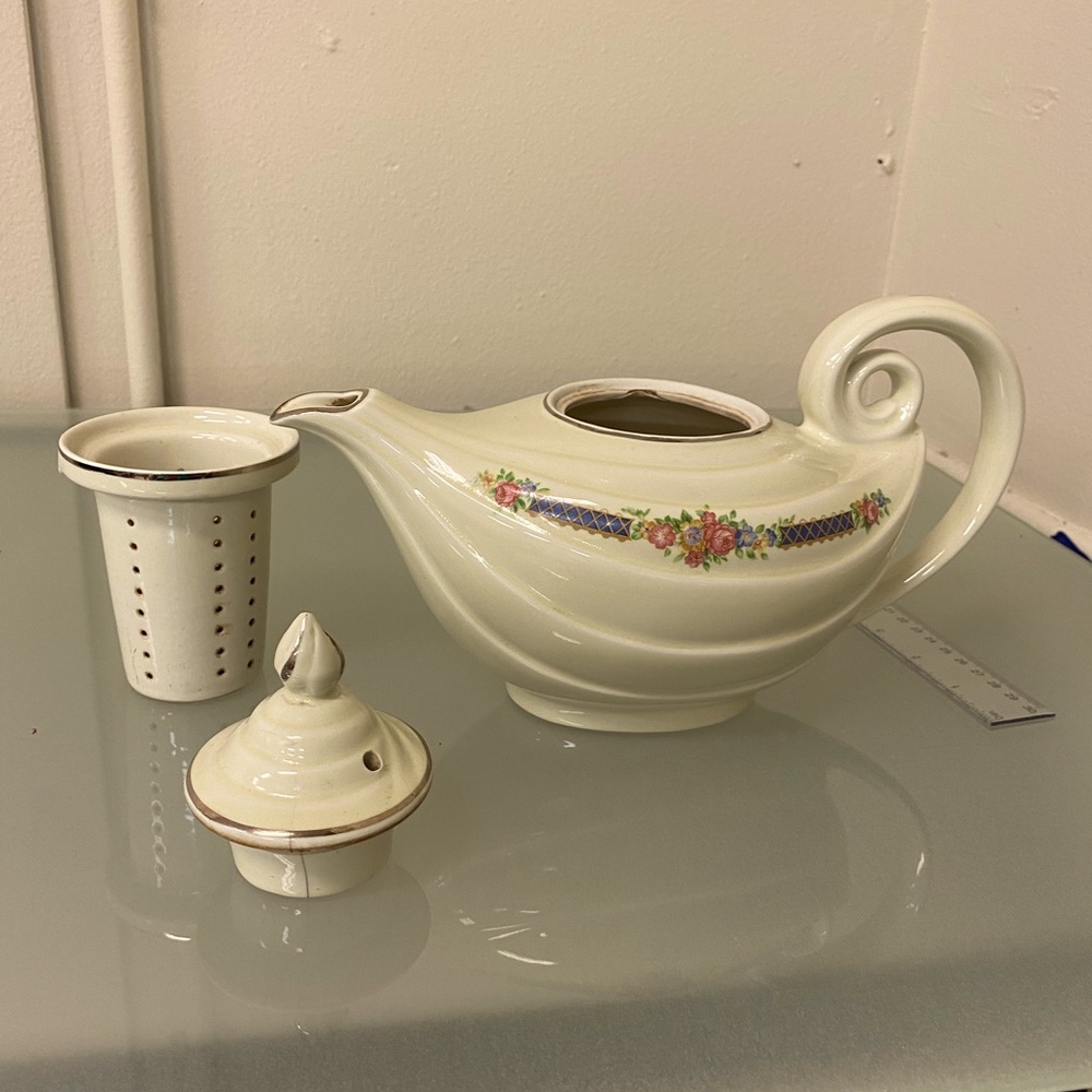 HALL Aladdin Teapot & Lid w/InfuserBlue Bouquet